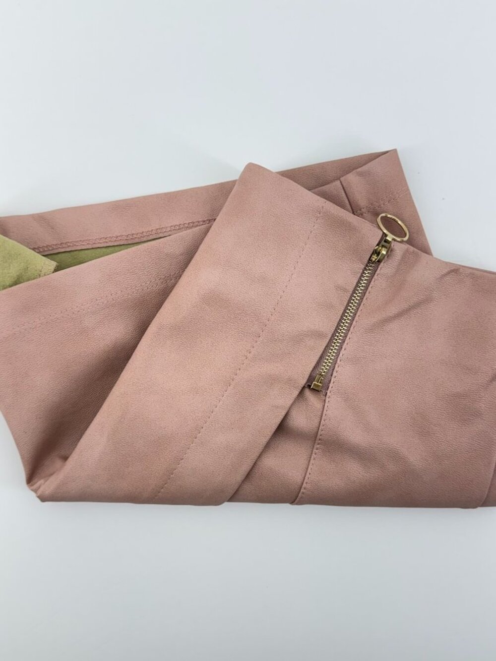 Story On Mini Skort PU Leather in Ivory Size M